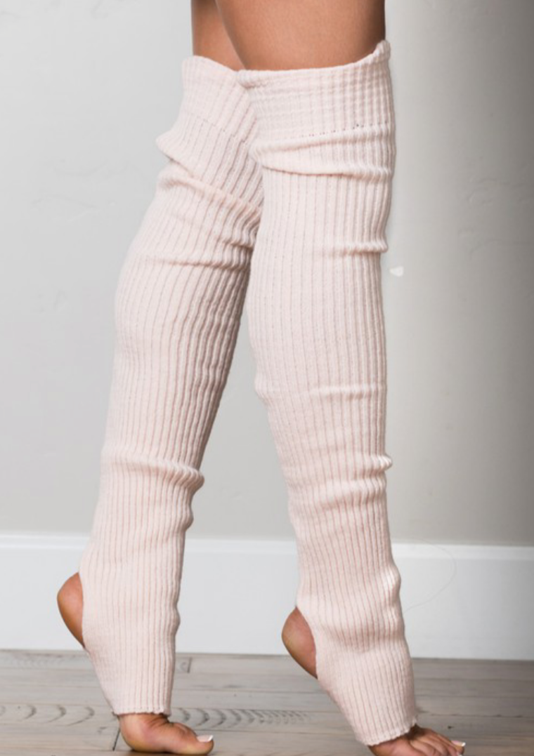 Lounge Pretty (Pretty Pink) - Stirrup Leg Warmers **RESTOCKED